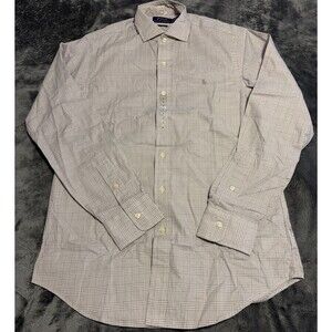 SMALL Polo Ralph Lauren Classic Fit Glen Plaid Twill Shirt Men Grey NWOT